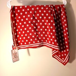Silk Red Polka Dot Scarf